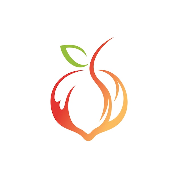 Peach logo design