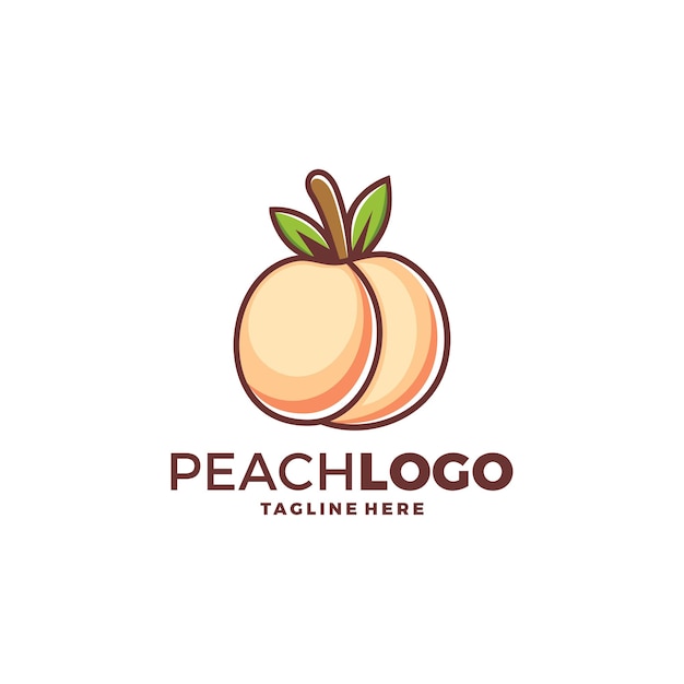 Vector peach logo design