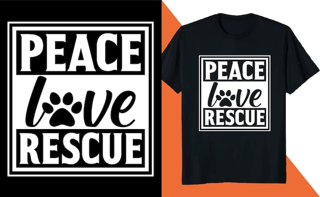 Peach Love Rescue Cat T Shirt Design