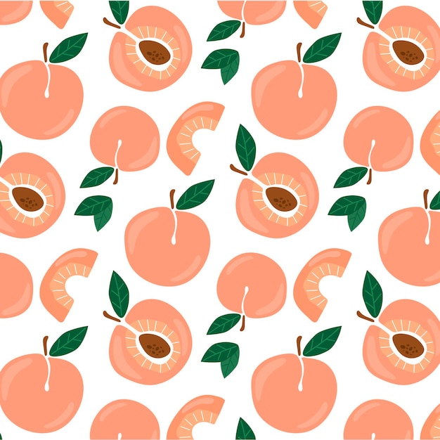 Vector peach pattern design