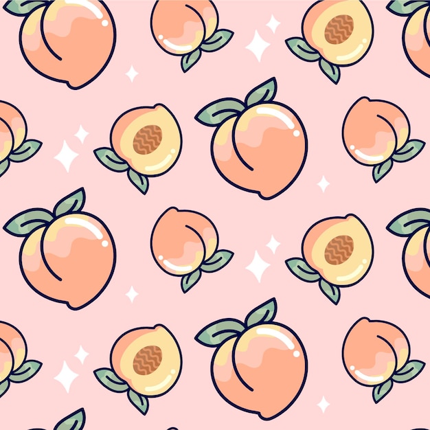 Vector peach pattern design