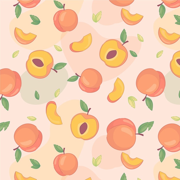 Vector peach pattern design