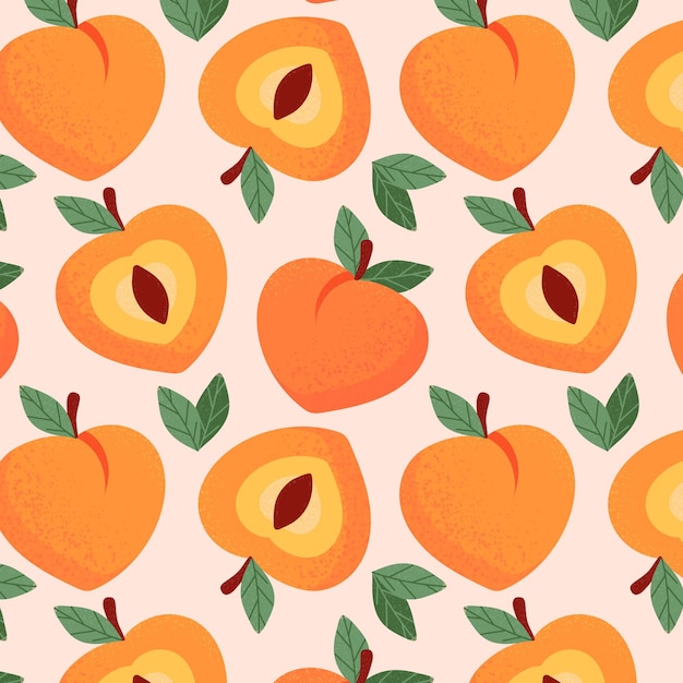 Vector peach pattern design