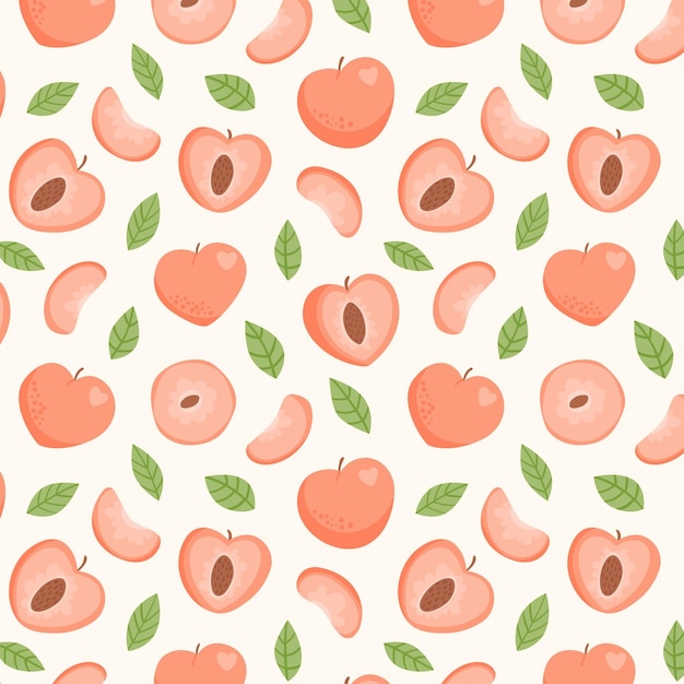 Vector peach pattern design