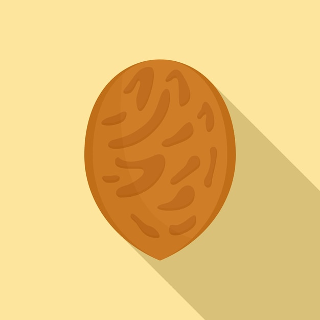 Икона персикового семена Плоская иллюстрация векторной иконы персикового семечка для веб-дизайна