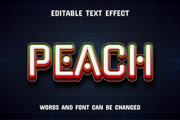 Peach text editable text effect
