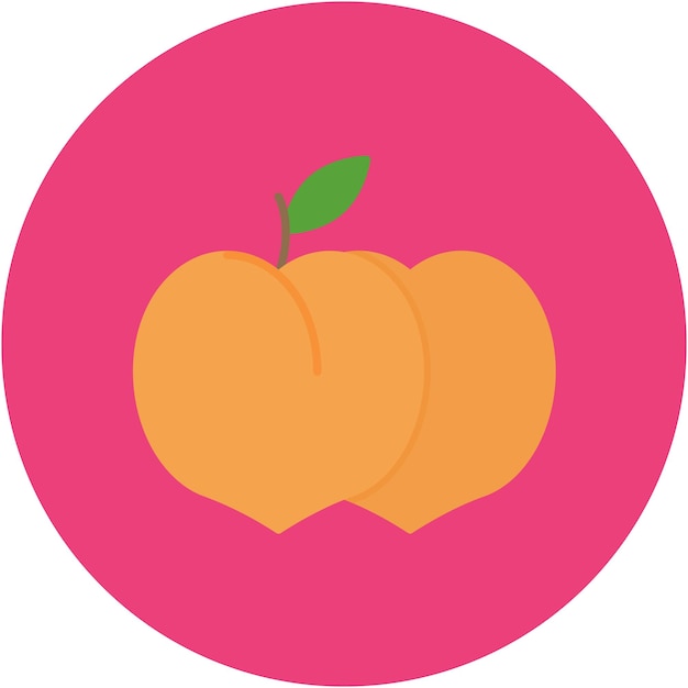 Peach Vector Illustration Style