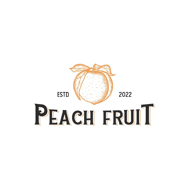 peach vintage logo