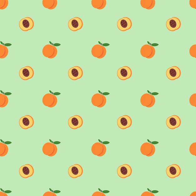 Peaches seamless pattern vector