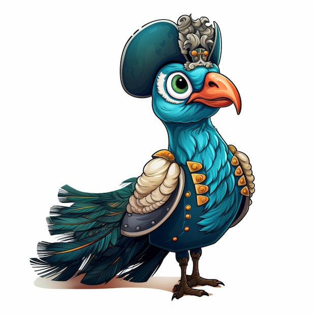 Vector peacock cartoon vector.