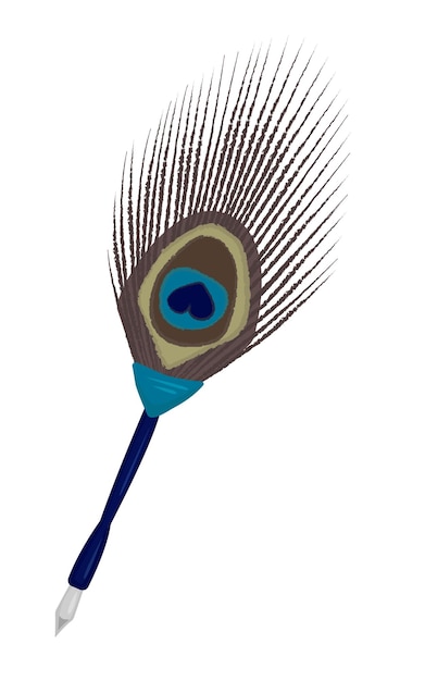 Peacock feather pen