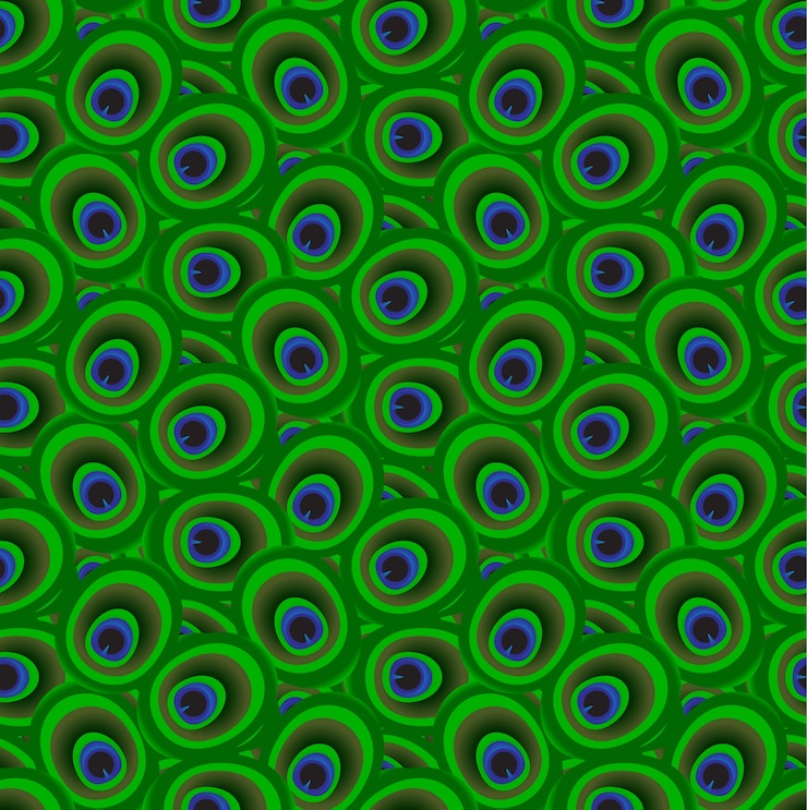 Vector peacock feathers pattern seamless vector