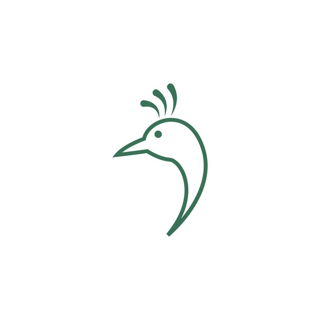 Vector peacock icon logo design