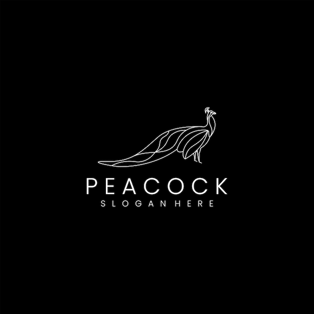 Peacock logo design icon template