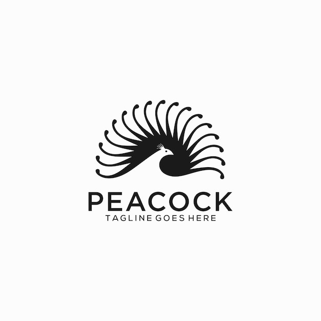 Peacock logo design template