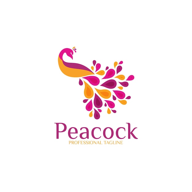 Peacock 로고 디자인