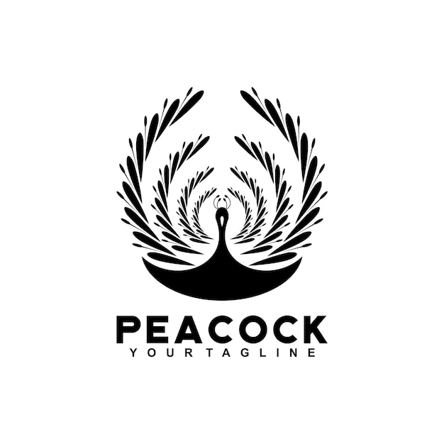 peacock luxury abstract logo design