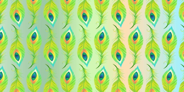 Peacock Quill Pattern Illustration