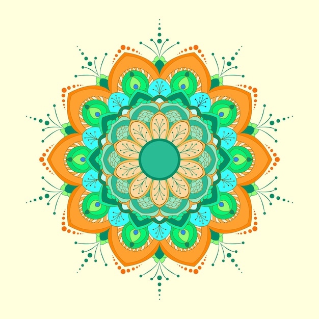 Vector peacock shade mandala art design