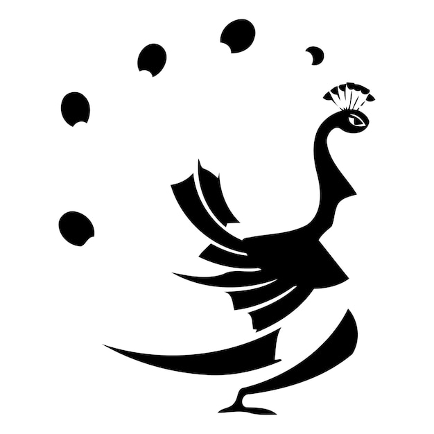 Vector peacock vector logo sjabloon kleurige peacock logo