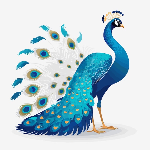 Vector peacock vector on a white background