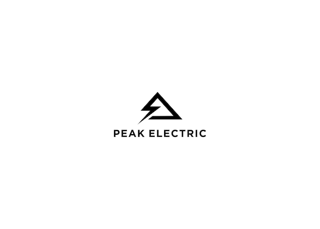 ピーク電気ロゴ デザイン ベクトル図