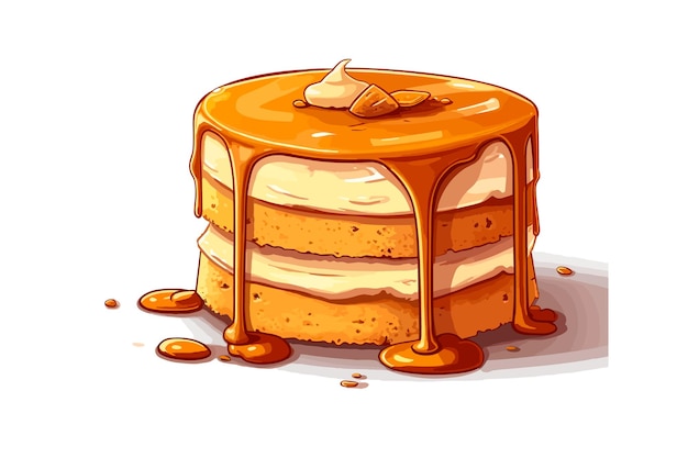 peanut butter cake Cartoon Vector illustration