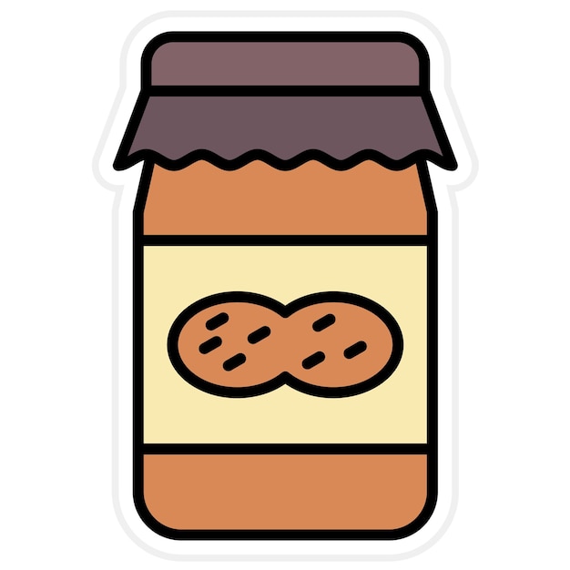 Vector peanut butter icon vector image can be used for morning and breakfast