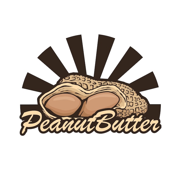 peanut butter logo badge vintage style