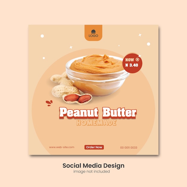 Peanut Butter Social Media Post Design