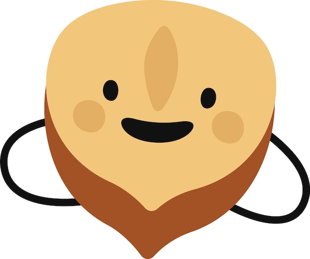 Vector peanut cartoon character