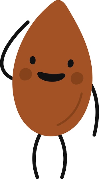 Vector peanut cartoon character