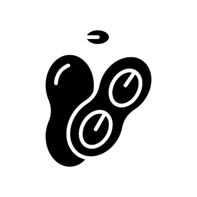 색 배경 에 고립 된 땅콩 라인 아이콘