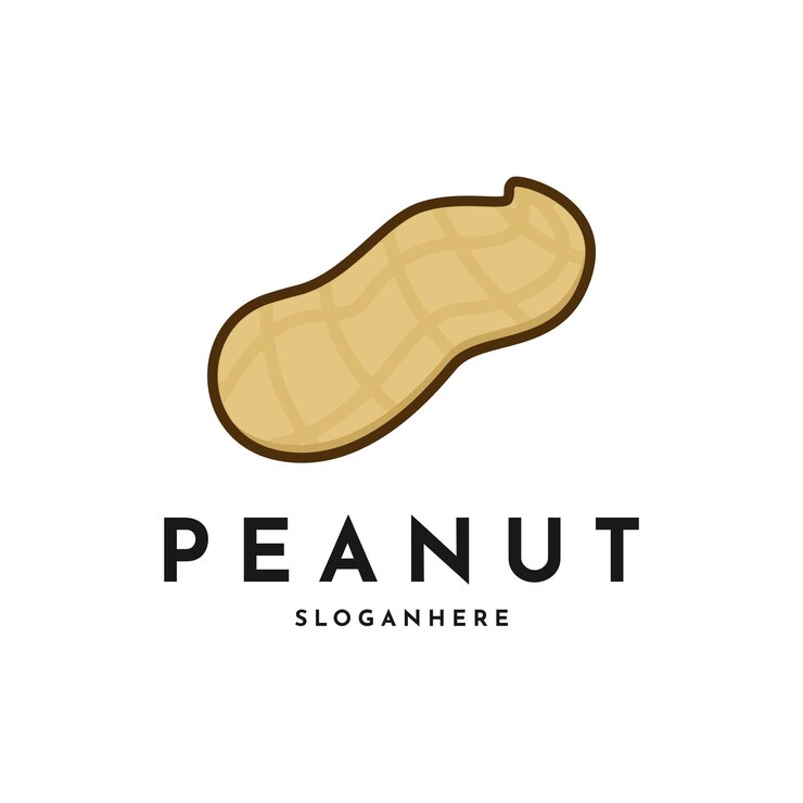 Vector peanut logo design creative idea