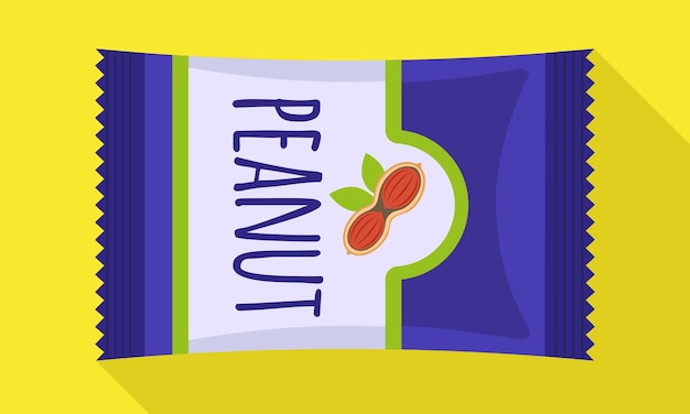 Peanut package icon Flat illustration of peanut package vector icon for web design