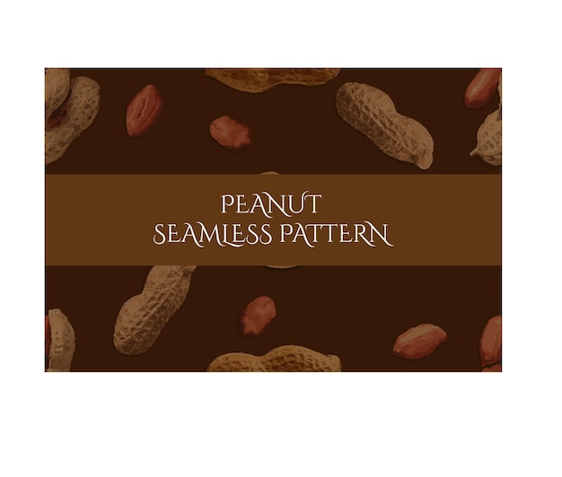 Vector peanut seamless pattern