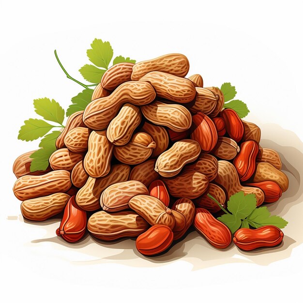 Vector peanut vector illustration food snack organic nut design ingredient butter eat tasty iso