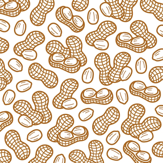 peanuts background set. collection icon peanuts. vector