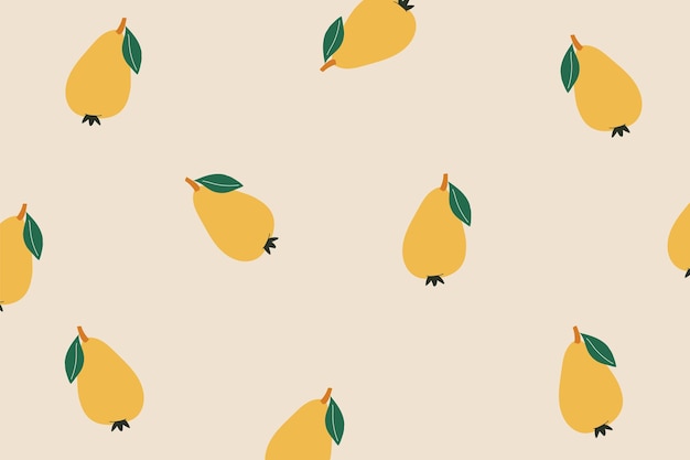 Pear background desktop wallpaper cute vector pattern