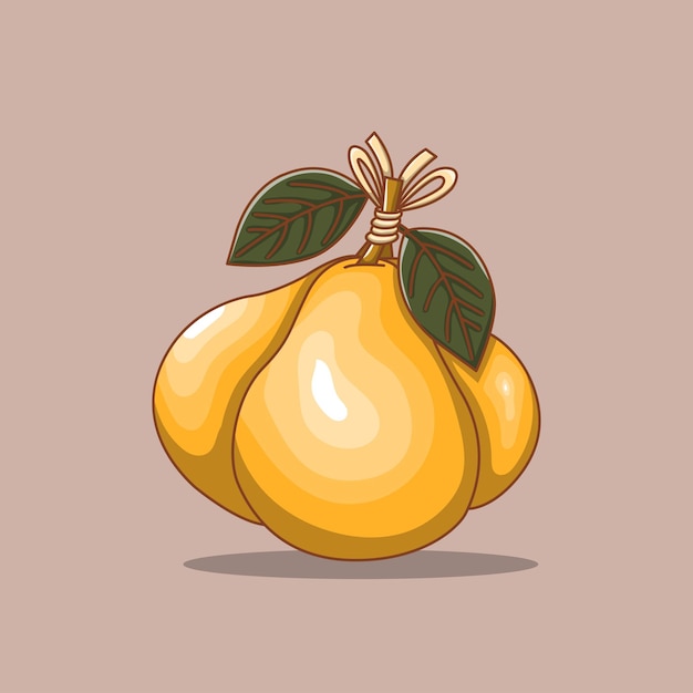 Pear fruit cartoon icon illustration