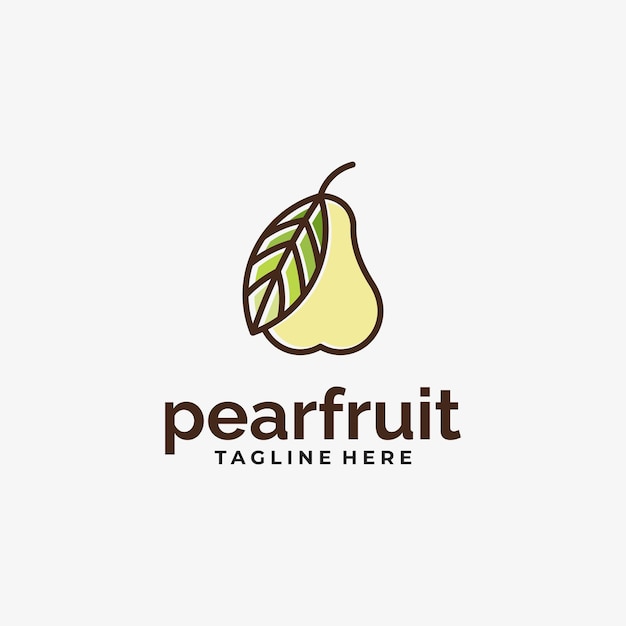 Ispirazione per il design del logo della frutta a pera