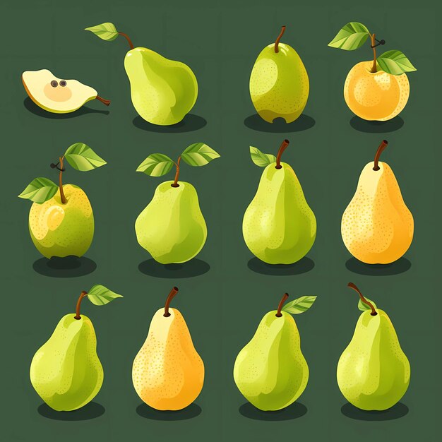 Vector pear fruit