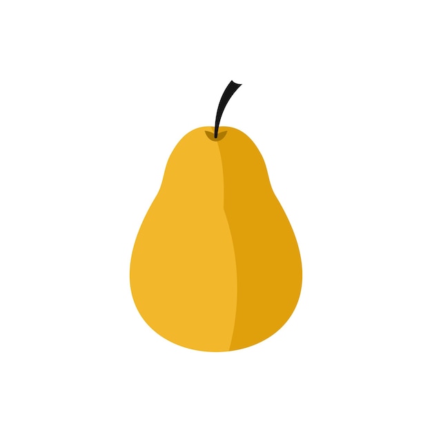 Pear icon in flat style on a white background