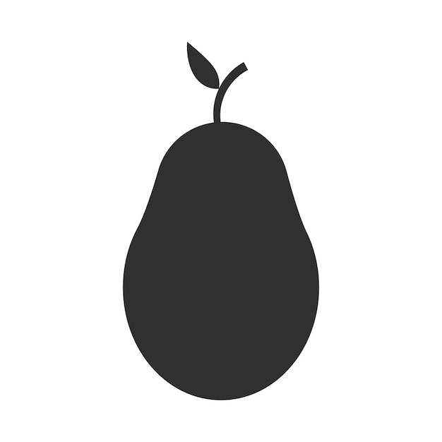 Pear icon isolated on white background Vector illustration