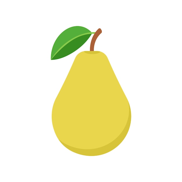 Pear isolated on white background Vector illustration