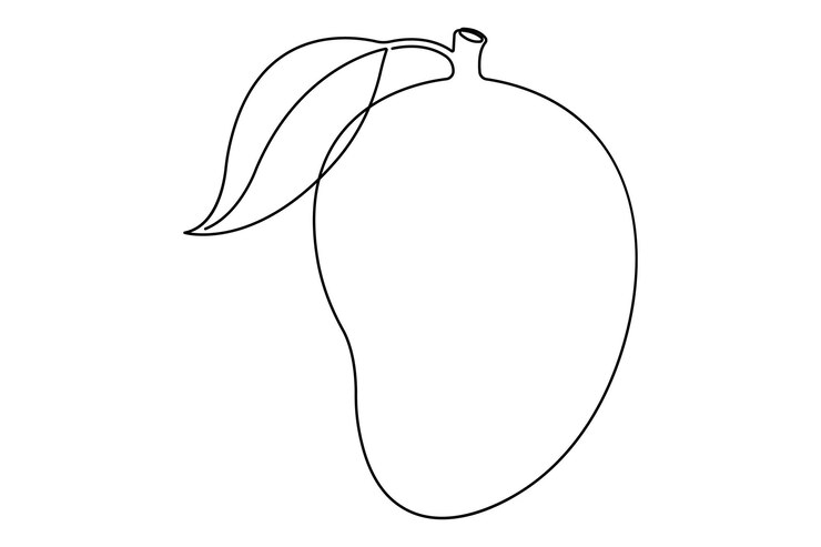 a pear with a leaf on it is drawn on a white background