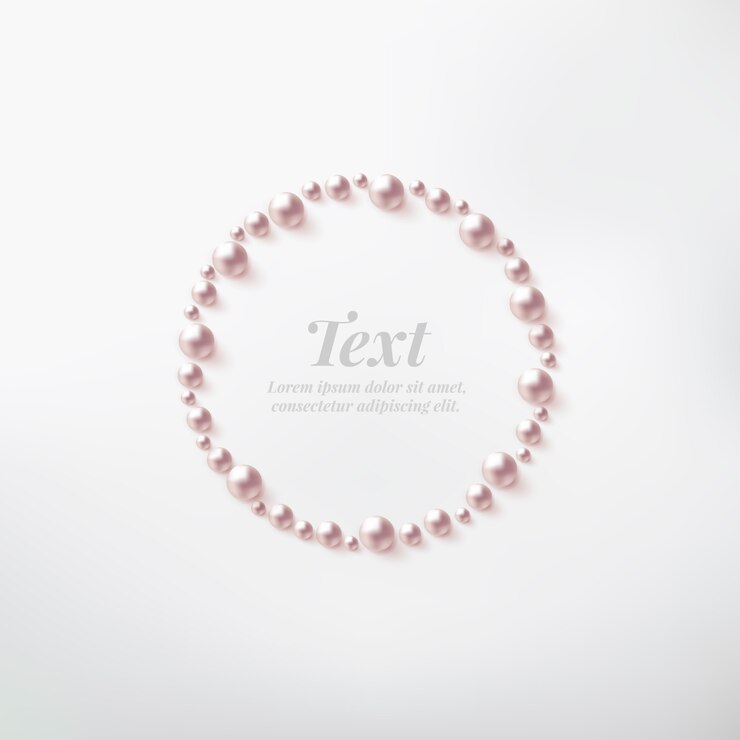 Pearl border frame with space for text.