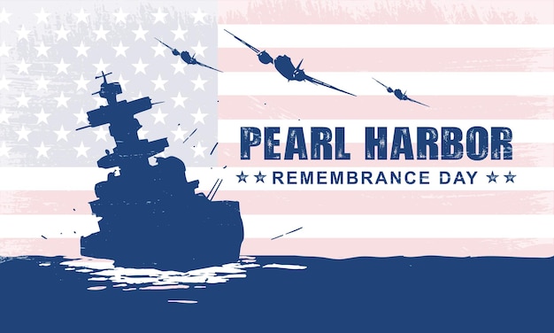 Pearl Harbor Remembrance Day achtergrond vectorillustratie