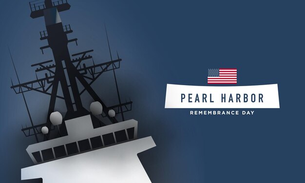 Vector pearl harbor remembrance day achtergrondontwerp