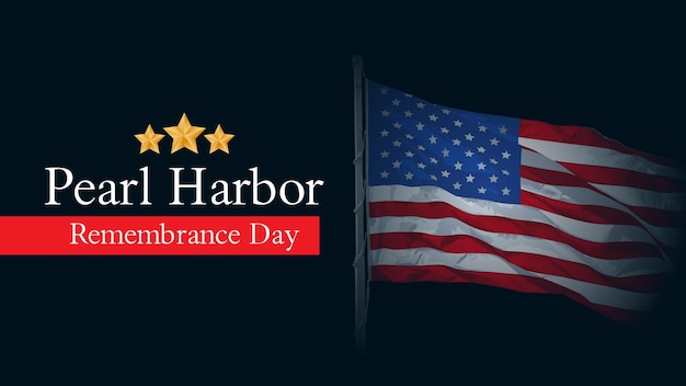 Pearl Harbor Remembrance Day USA Vlag Vector Achtergrond Sjabloon